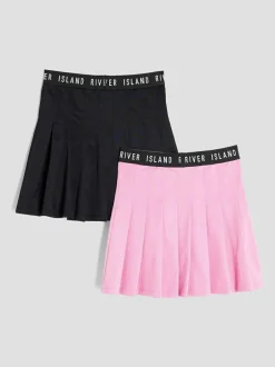 River Island Pink Pleated Waistband Skirts 2 Pack Online