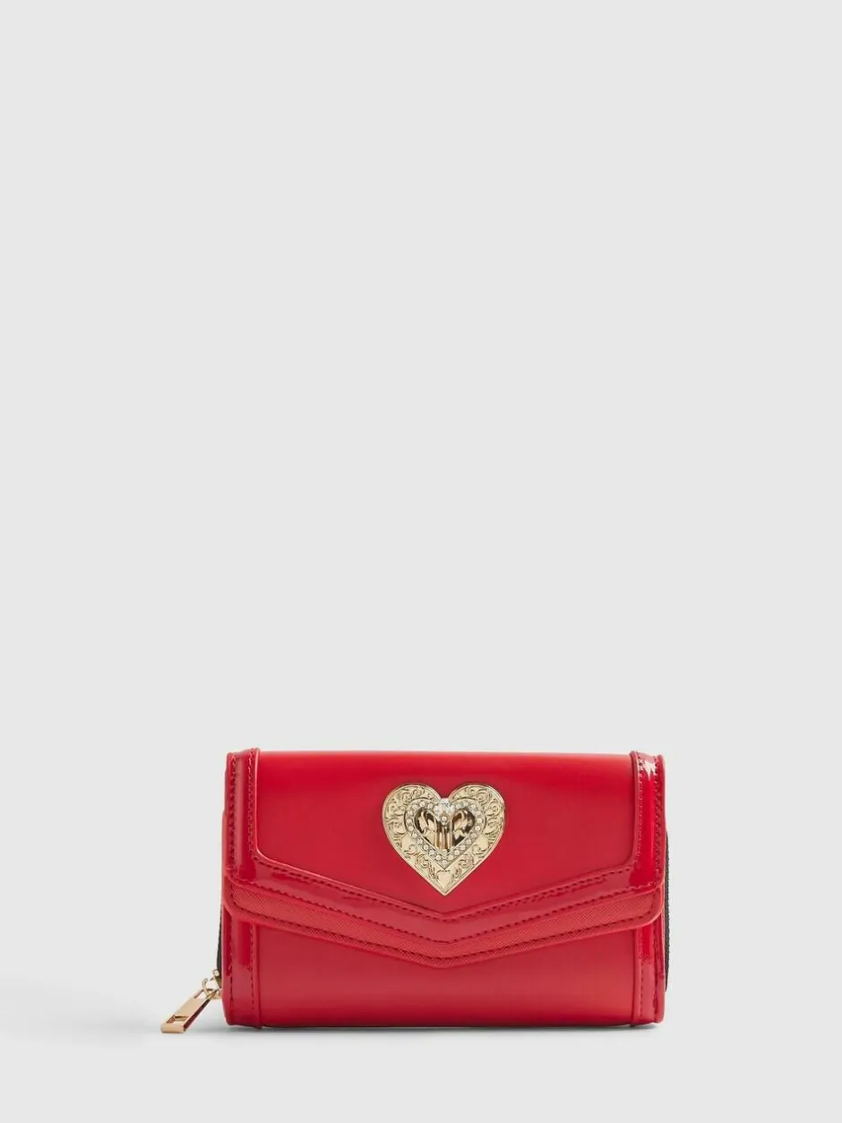 River Island Red Heart Panelled Zip Around Purse Best