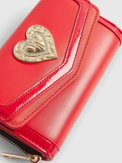 River Island Red Heart Panelled Zip Around Purse Best