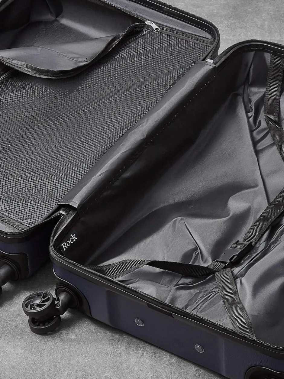 Rock Luggage Lincoln Suitcases 3 Piece Set Navy Outlet