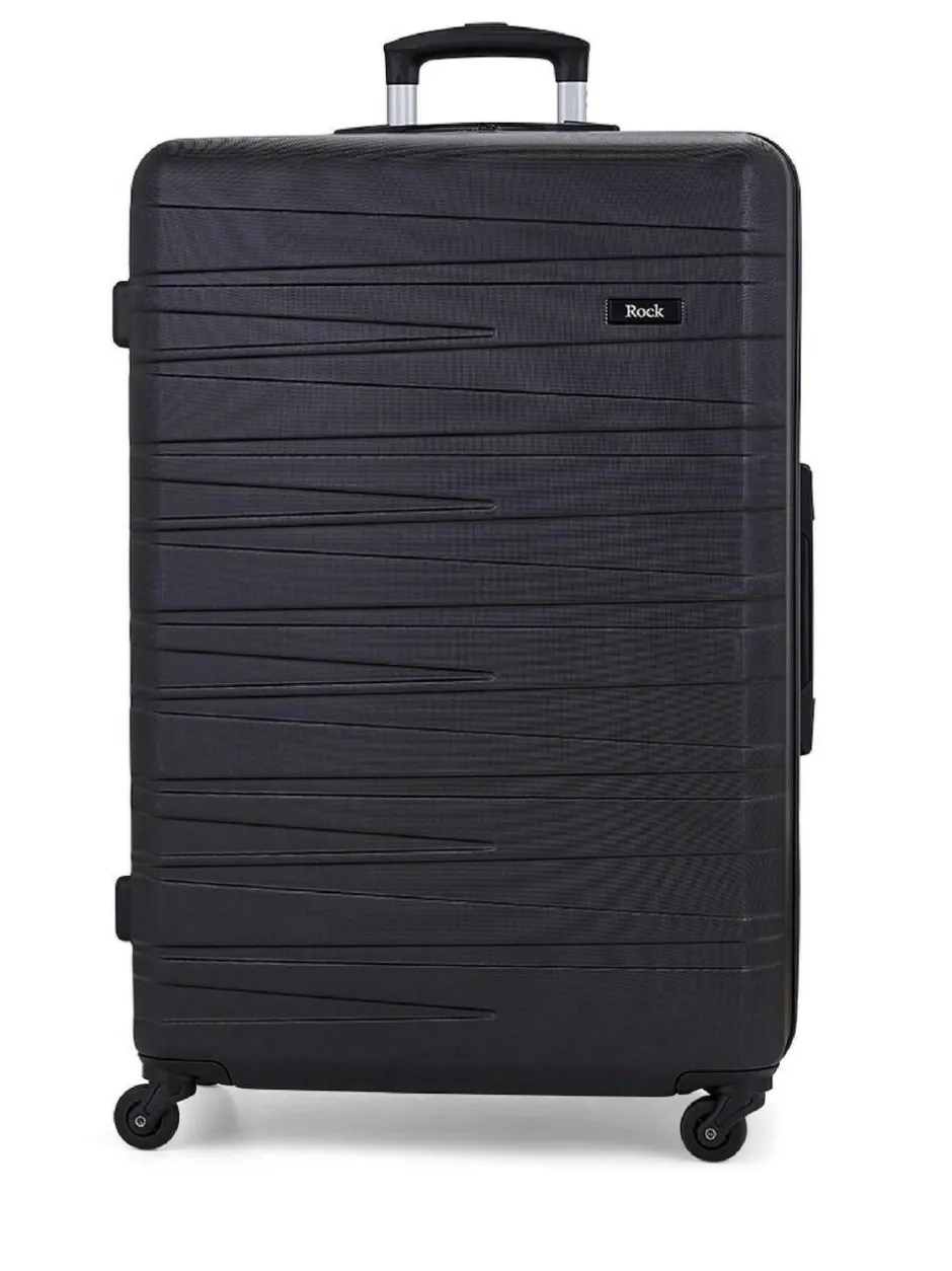 Rock Luggage Seattle Large Suitcase Black Best