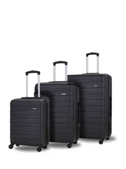 Rock Luggage Seattle 3pc Suitcases Set Black Best