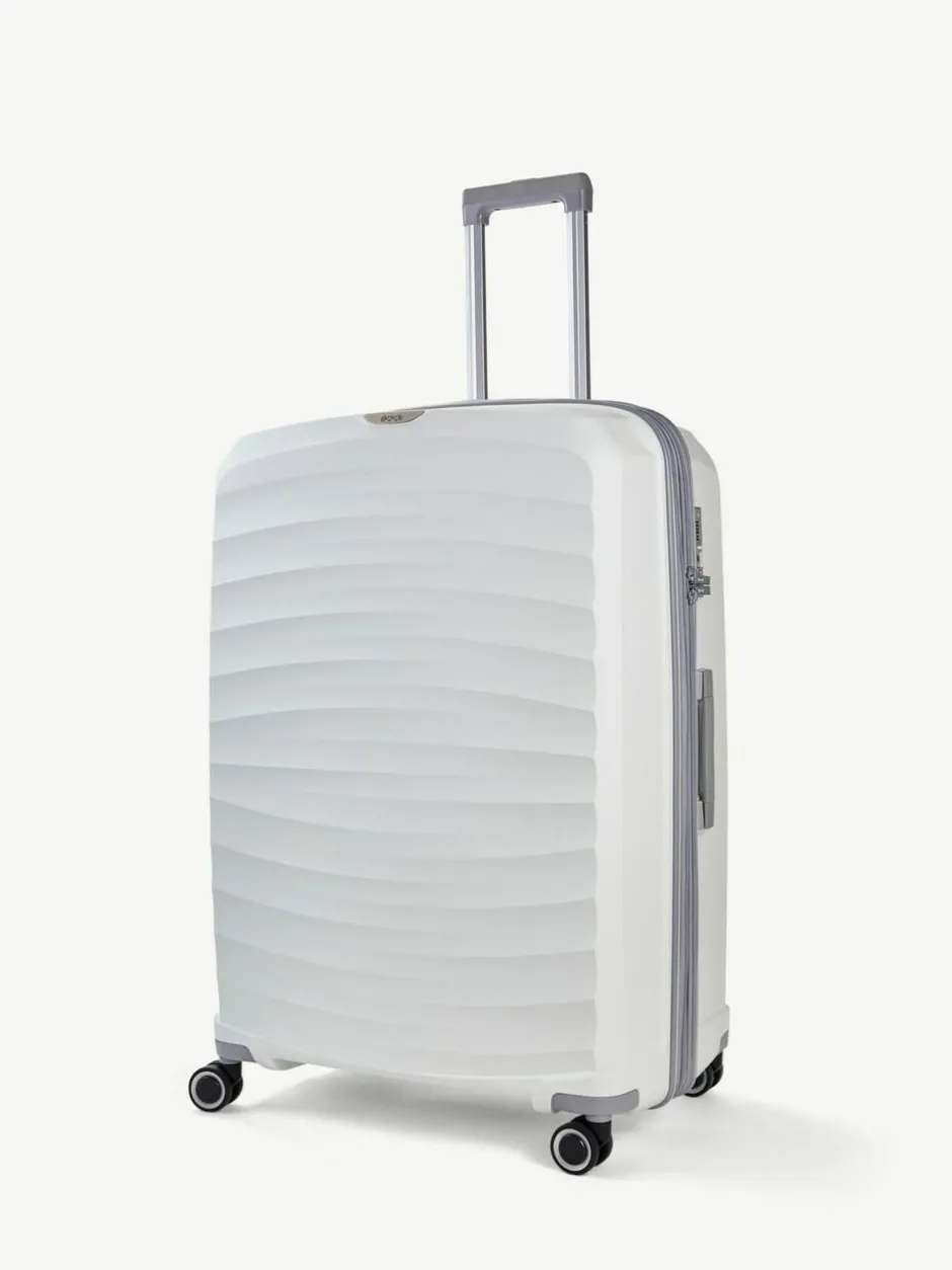 Rock Luggage Sunwave Large Suitcase White Outlet