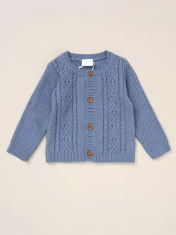 Rock-A-Bye Baby Boutique Blue True Knit Cardigan, Trousers Outfit Set