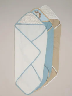 Rock-A-Bye Baby Boutique Hooded Towels 3 Pack Clearance