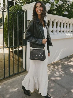 Rockett St George Black Icon Stud Cross-Body Bag