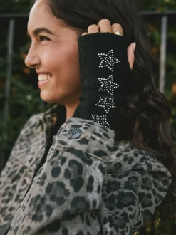 Rockett St George Handwarmers Black Star Studded Clearance
