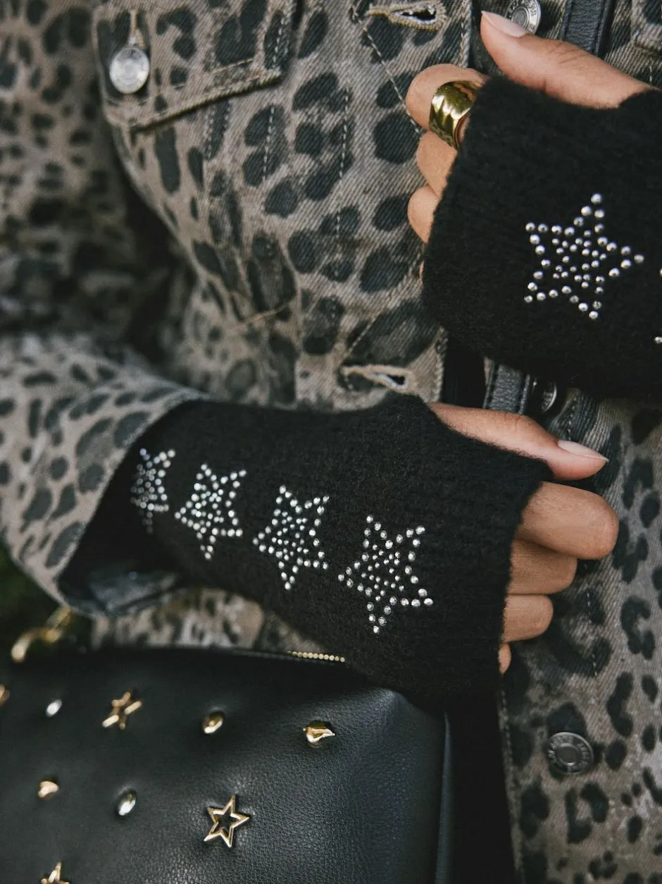 Rockett St George Handwarmers Black Star Studded Clearance