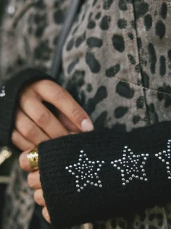 Rockett St George Handwarmers Black Star Studded Clearance