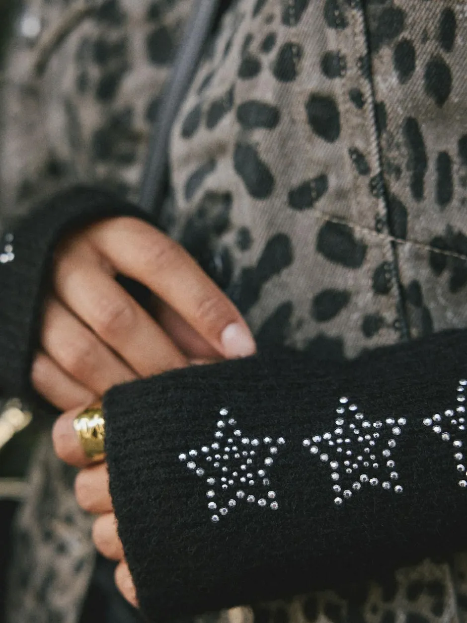 Rockett St George Handwarmers Black Star Studded Clearance