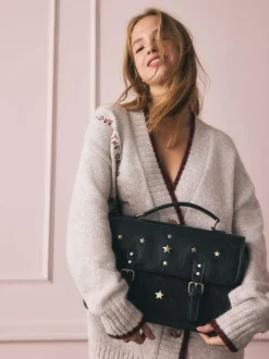 Rockett St George Black Satchel Multi Way Bag Clearance