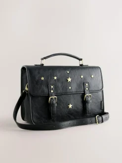 Rockett St George Black Satchel Multi Way Bag Clearance