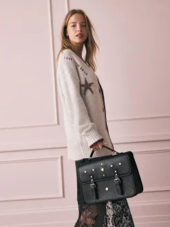 Rockett St George Black Satchel Multi Way Bag Clearance