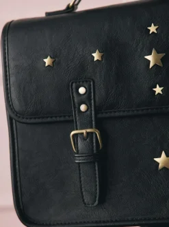 Rockett St George Black Satchel Multi Way Bag Clearance