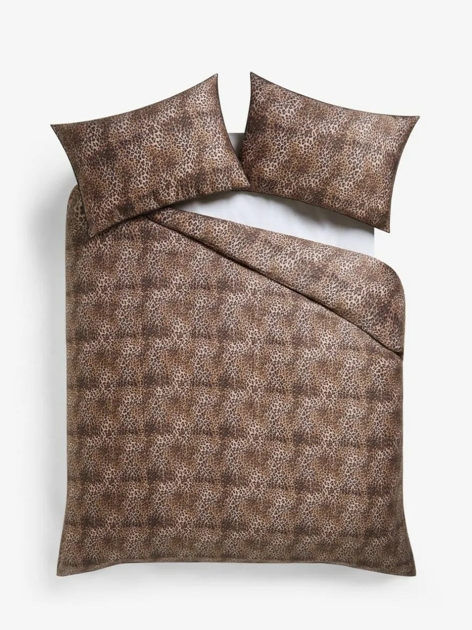 Rockett St George Floral 200 Thread Count Duvet and Pillowcase Set Leopard Love