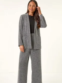 Roman Black Petite Herringbone Pocket Blazer Online