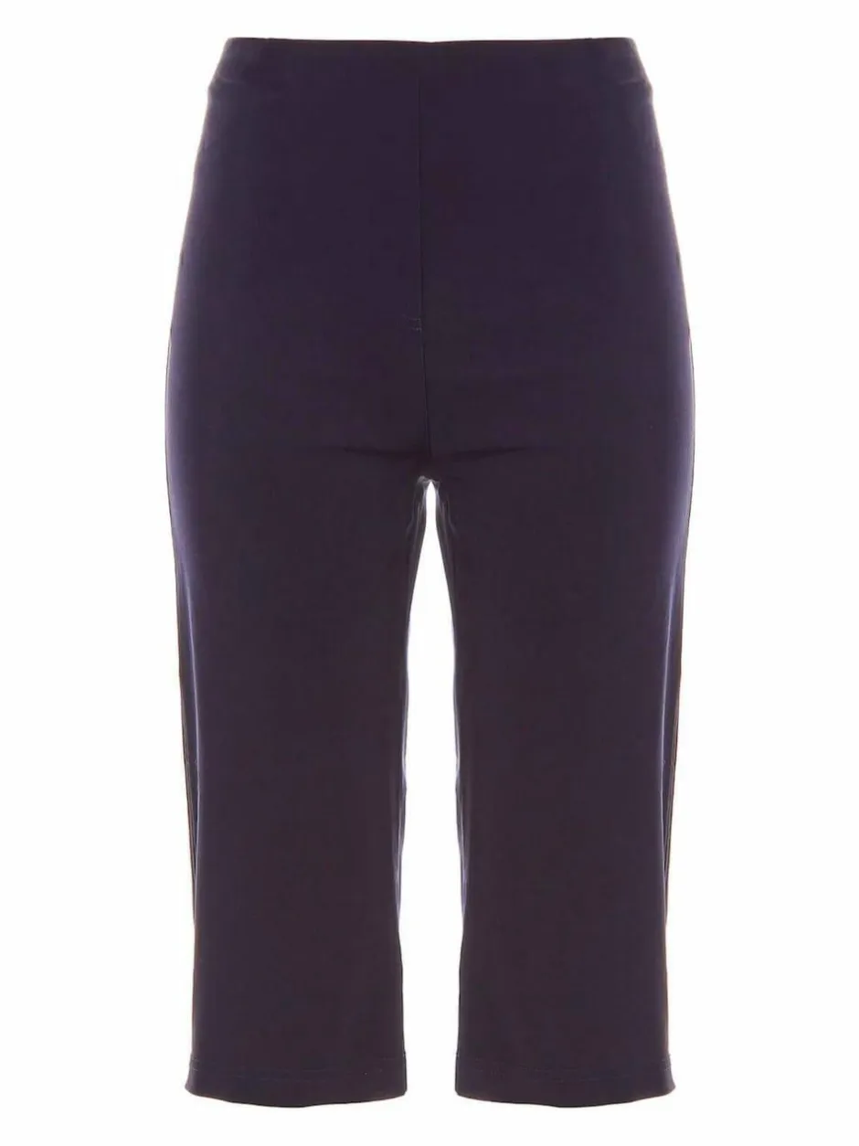 Roman Blue Knee Length Stretch Shorts New