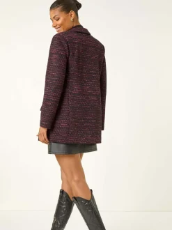 Roman Pink Boucle Jersey Blazer New
