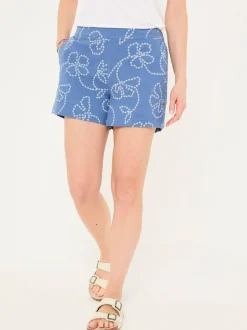Fat Face Rosie Chambray Blue Printed Shorts Discount