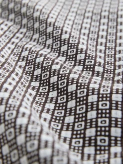 Next Printed Stretch Oxford Short Sleeve Shirt Rust Brown Outlet