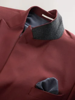 Next Slim Fit Slim Fit Motion Flex Wool Blend Suit Jacket Rust Brown Online
