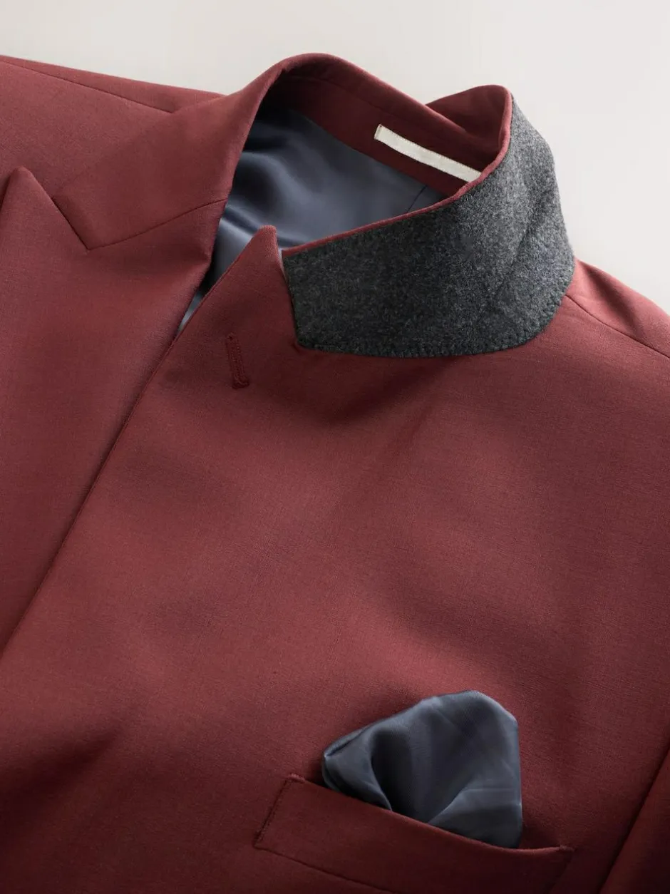 Next Slim Fit Slim Fit Motion Flex Wool Blend Suit Jacket Rust Brown Online