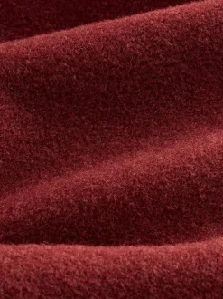 Next Wool Look Fleece Cardigan Rust Brown Best