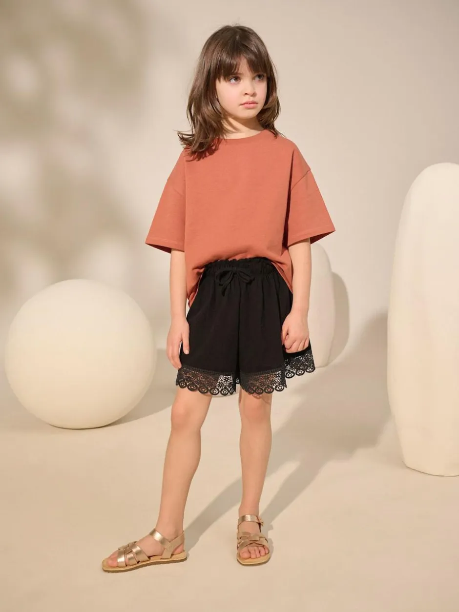 Next Oversized Heavyweight 100% Cotton T-Shirt (3-16yrs) Rust Hot