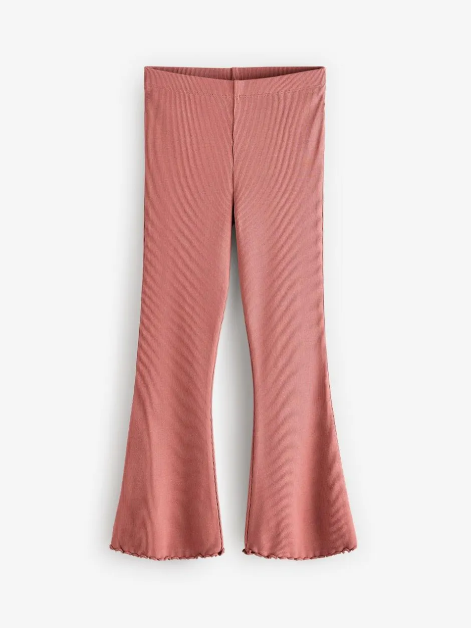 Next Rust Pink 1 Pack Rib Flare Leggings (3-16yrs) Sale