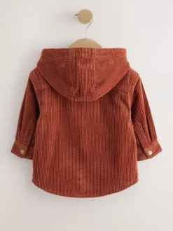 Next Rust Red Hooded Corduroy Overshirt & T-Shirt Set 2 Piece (3mths-7yrs)
