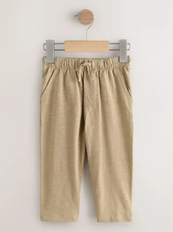 Next Stripe Joggers 3 Pack (3mths-7yrs) Rust Stripe Tan Brown And Grey Outlet