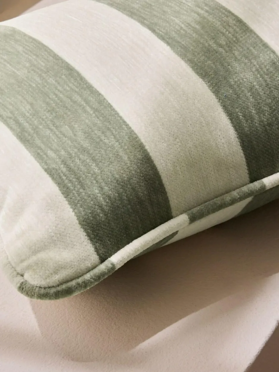 Next 50 x 30cm Chenille Stripe Cushion Sage Green Hot