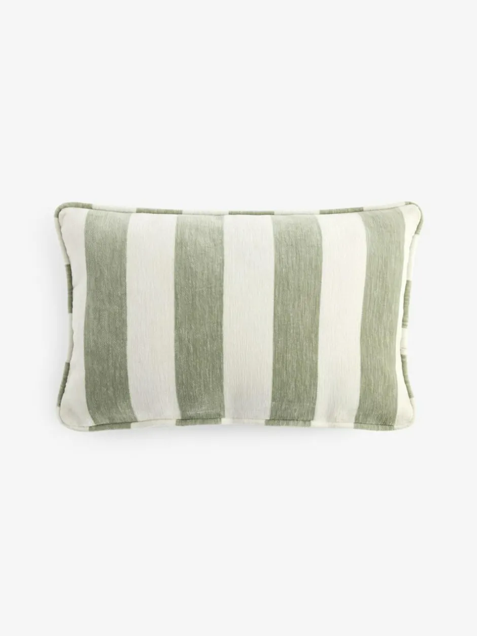 Next 50 x 30cm Chenille Stripe Cushion Sage Green Hot