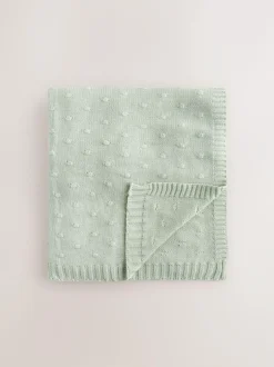 Next Baby Bobble Blanket Sage Green New