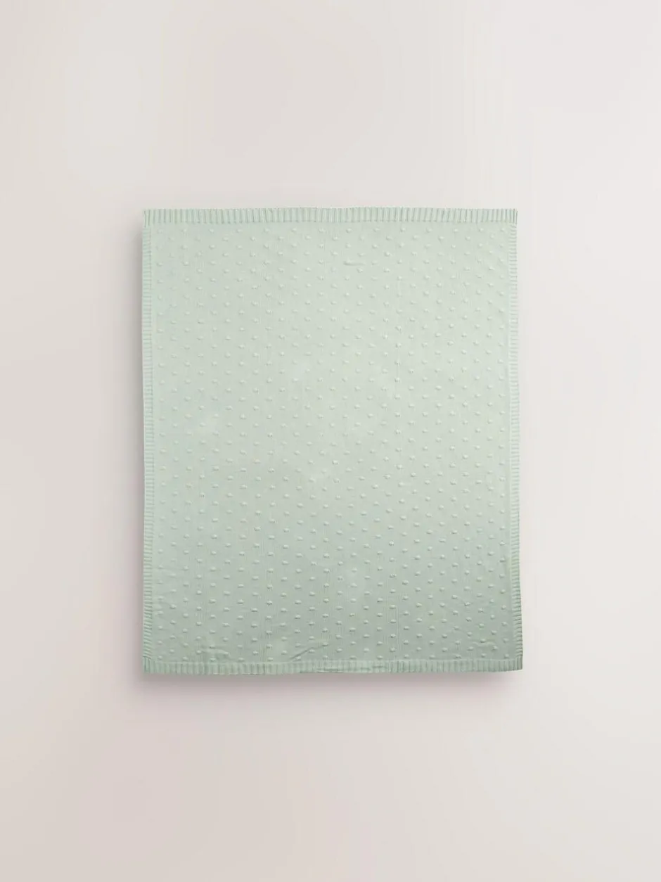 Next Baby Bobble Blanket Sage Green New