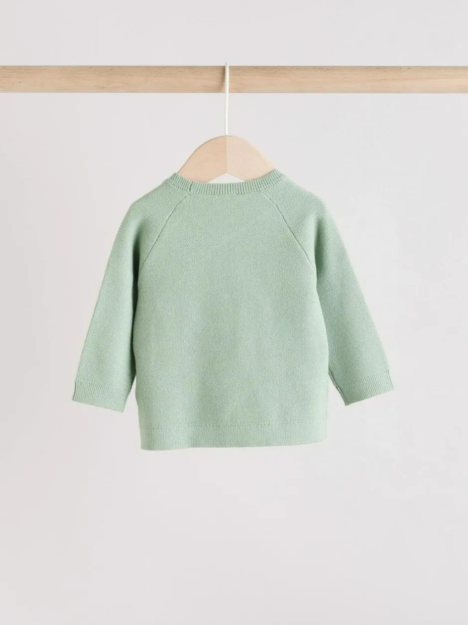 Next Baby Knitted Wrap Jumper and Leggings 2 Piece Set (0mths-2yrs) Sage Green New