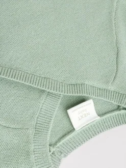 Next Baby Knitted Wrap Jumper and Leggings 2 Piece Set (0mths-2yrs) Sage Green New