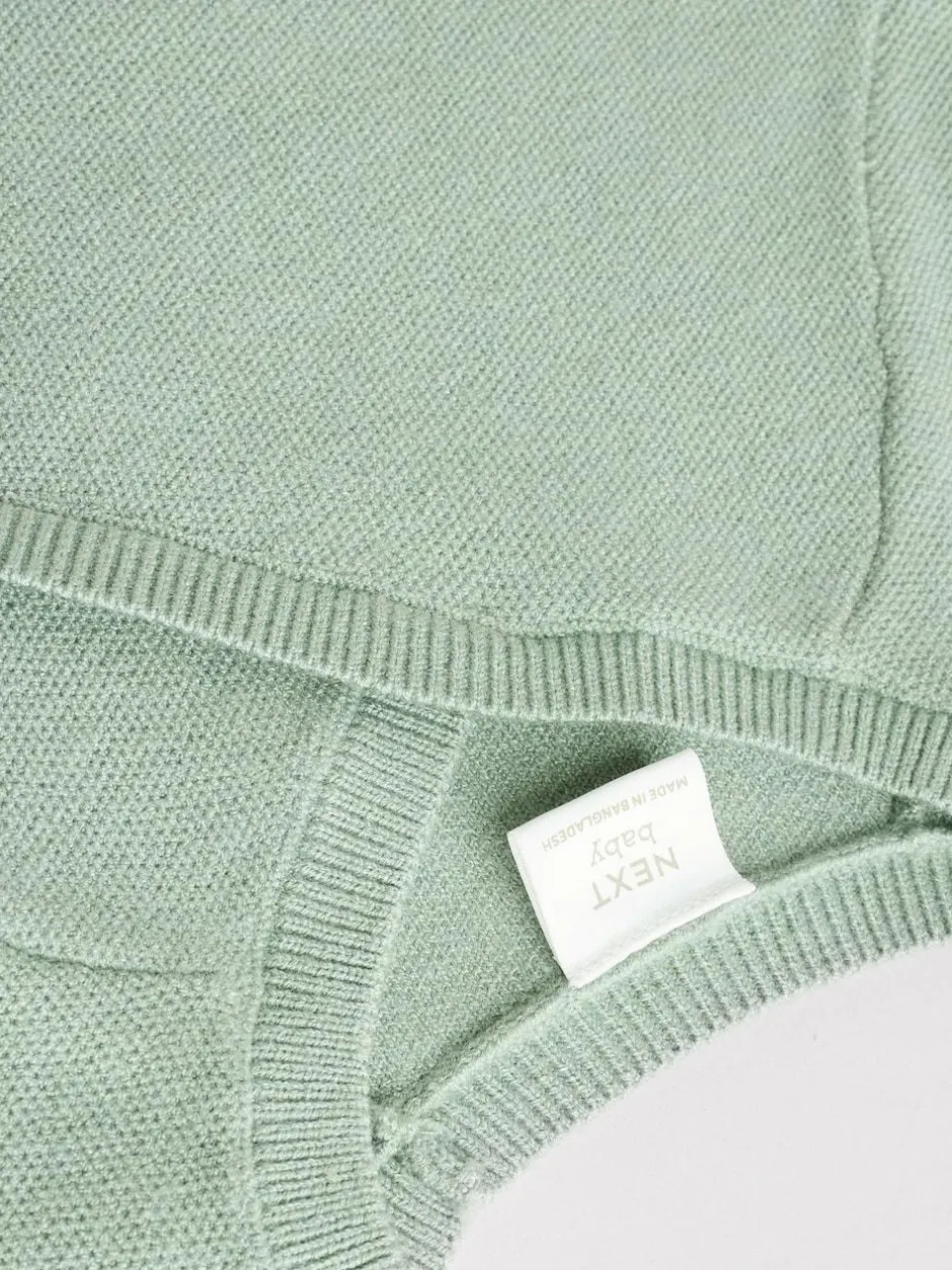 Next Baby Knitted Wrap Jumper and Leggings 2 Piece Set (0mths-2yrs) Sage Green New