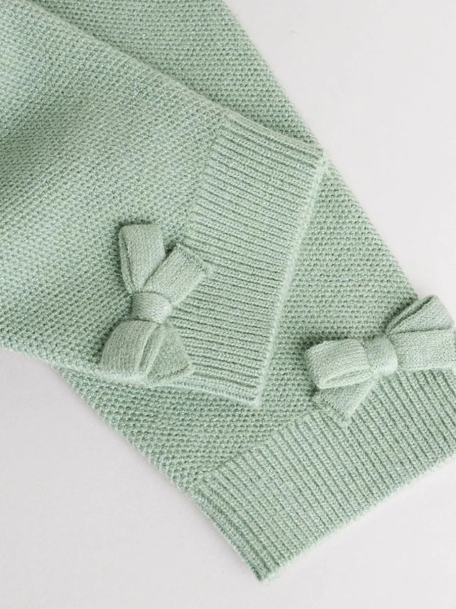 Next Baby Knitted Wrap Jumper and Leggings 2 Piece Set (0mths-2yrs) Sage Green New