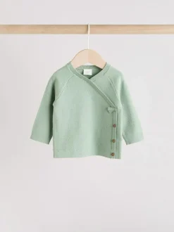 Next Baby Knitted Wrap Jumper and Leggings 2 Piece Set (0mths-2yrs) Sage Green New