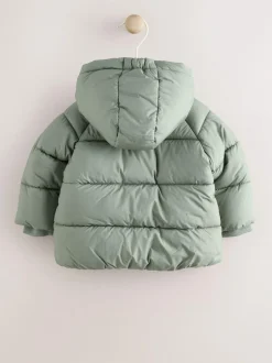 Next Baby Puffer Jacket (0mths-2yrs) Sage Green Clearance