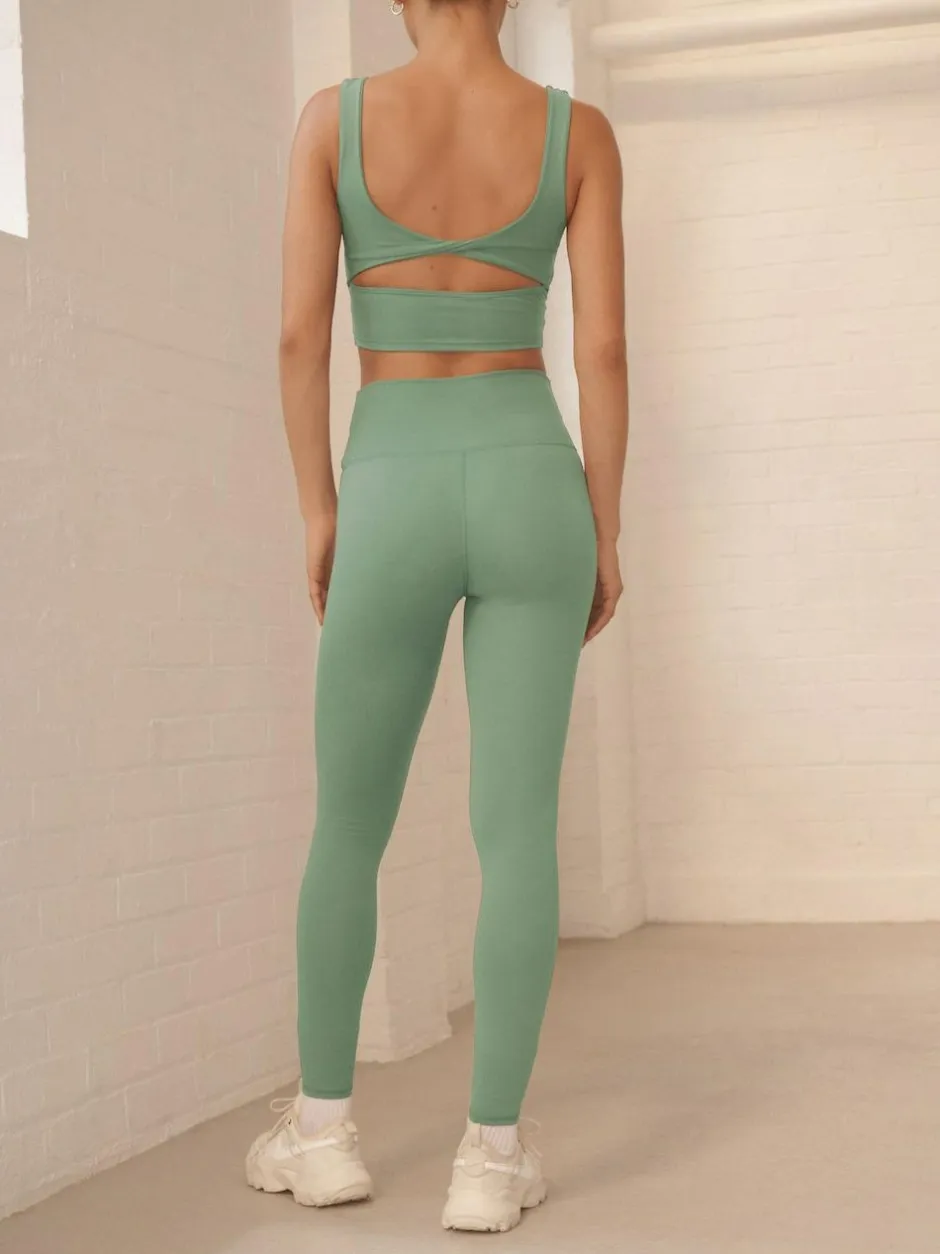 Next Balance Wrap Front Yoga Leggings Sage Green Hot