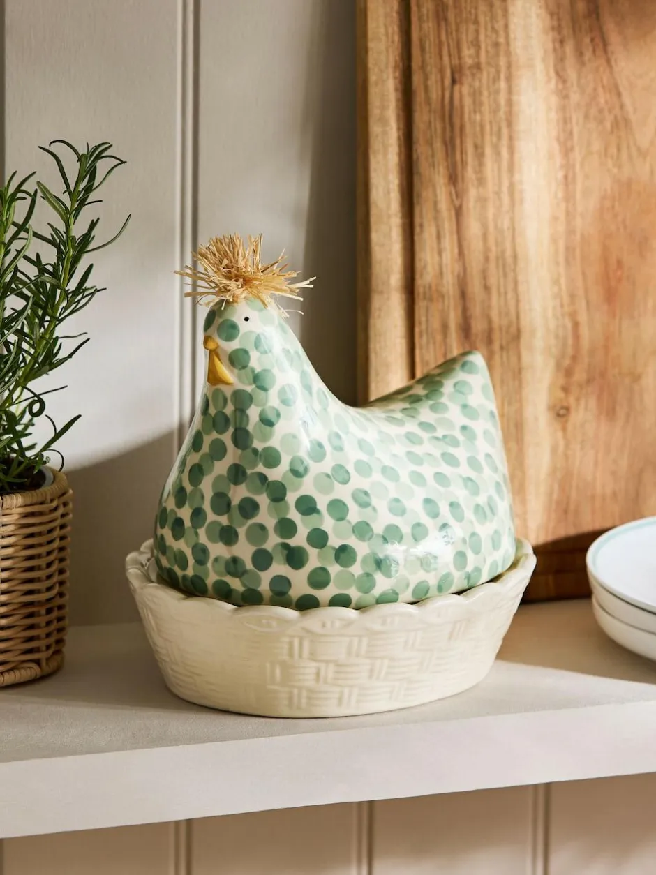 Next Ceramic Chicken Egg House Sage Green Online