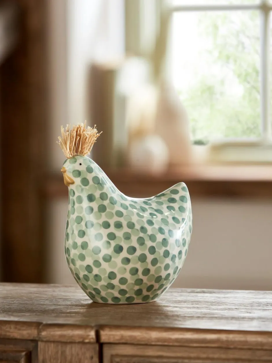 Next Sage Green Chicken Ornament Clearance