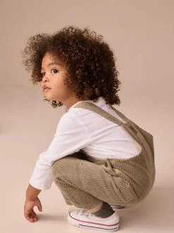 Next Corduroy Dungarees (3mths-7yrs) Sage Green New