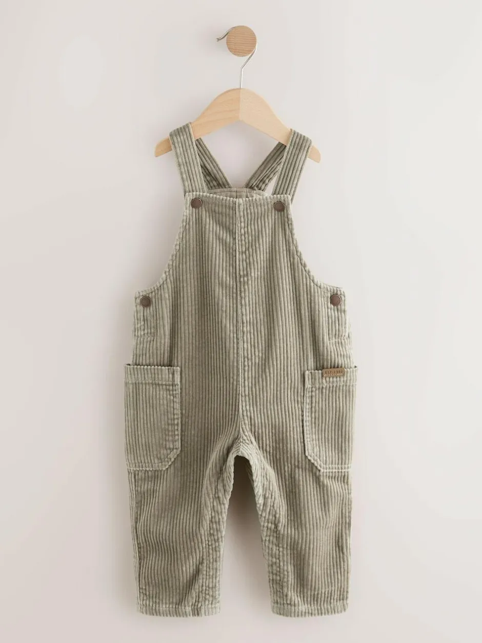 Next Corduroy Dungarees (3mths-7yrs) Sage Green New