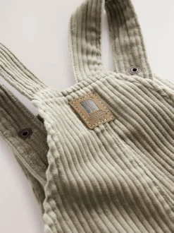 Next Corduroy Dungarees (3mths-7yrs) Sage Green New
