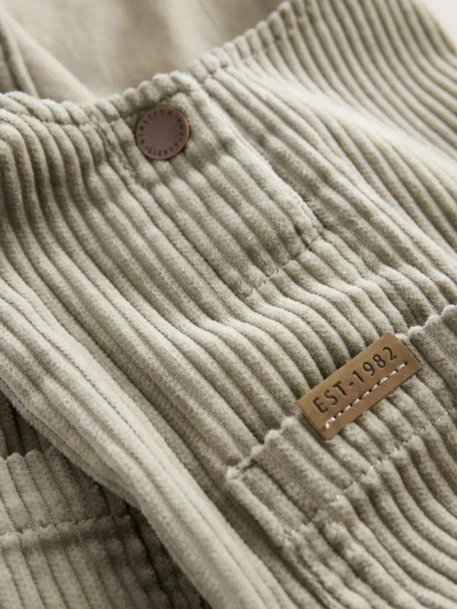 Next Corduroy Dungarees (3mths-7yrs) Sage Green New