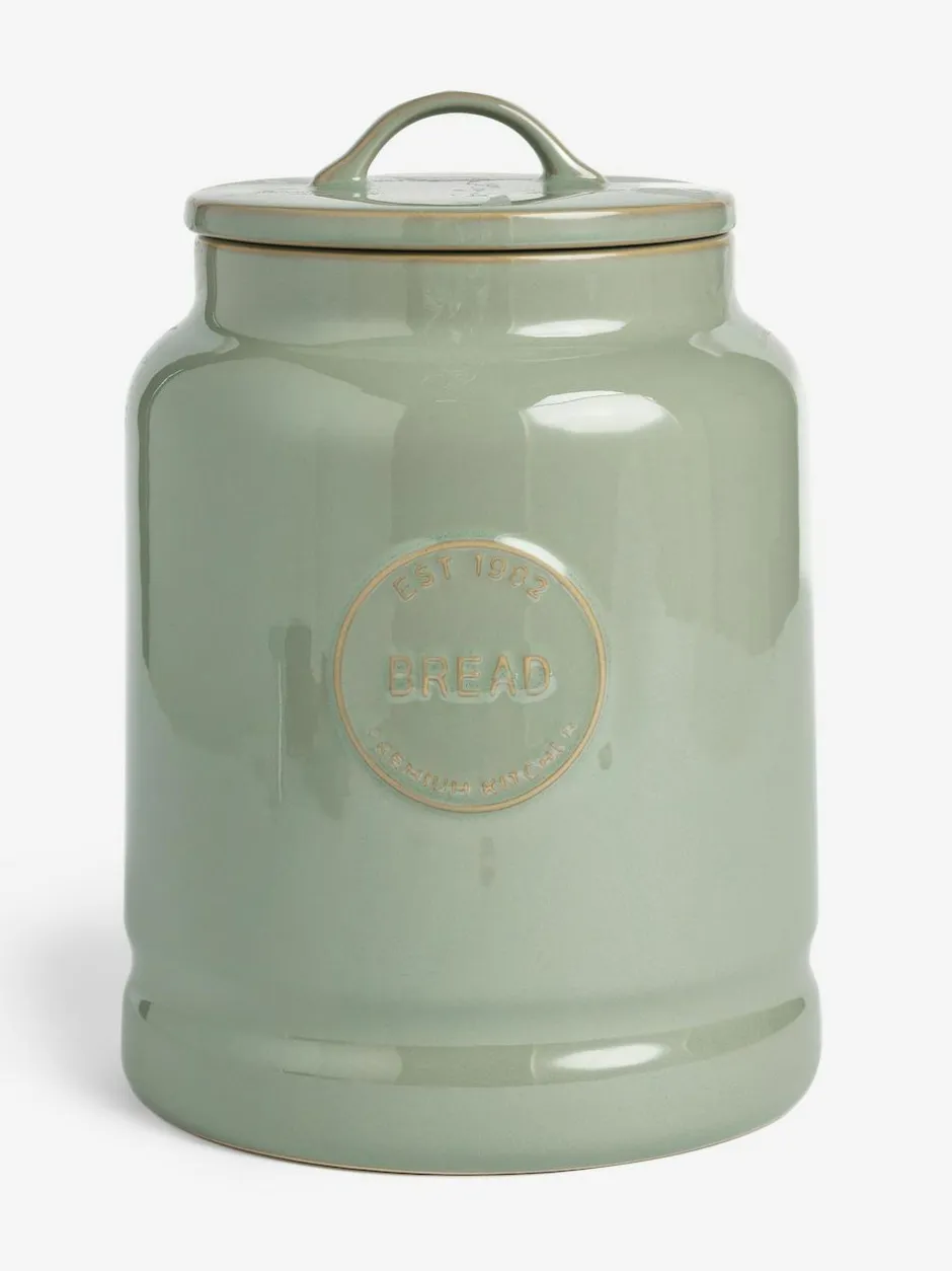 Next Country Badge Bread Bin Sage Green Sale