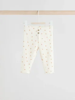 Next Sage Green/ Cream Ditsy Baby Frill Collar Sweater and Leggings 2 Piece Set (0mths-2yrs) New